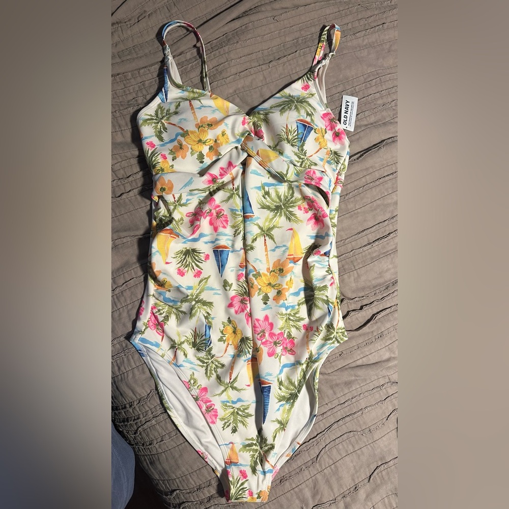 Old Navy Multicolor Floral Maternity Swimsuit